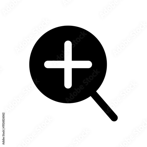 Search icon vector. increase illustration sign. magnifier symbol or logo.