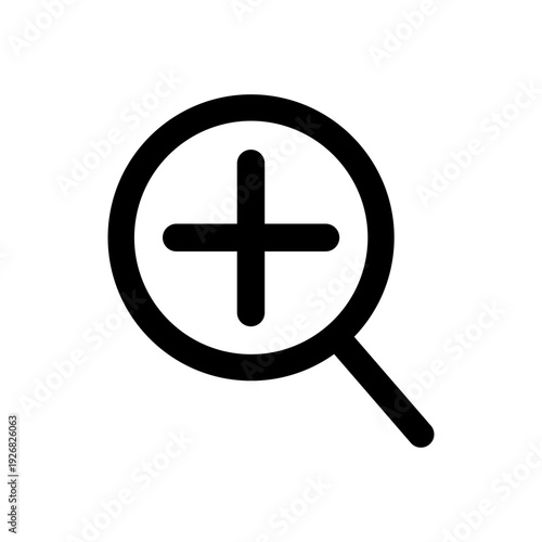 Search icon vector. increase illustration sign. magnifier symbol or logo.
