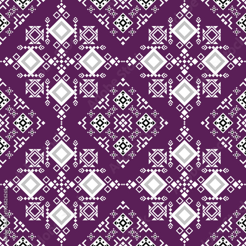 Geometric Ethnic pattern,
Native American tribal fabric, tile, carpet, vector,
illustration design, on background, Pattern fabric pixel, design for background, clothing, decorative, drapery, cloth
