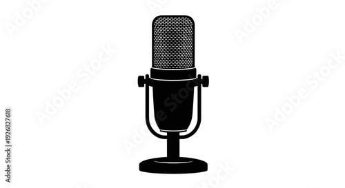 Studio Microphone on Stand Isolated.