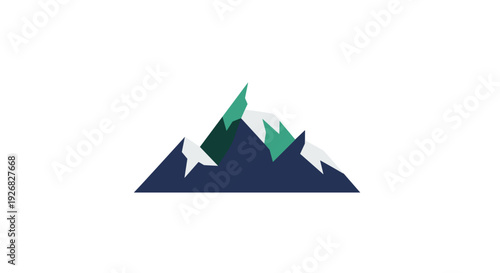 Stylized Mountain Peaks Graphic Illustration.