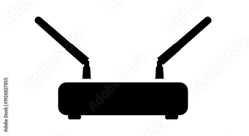Wireless Router with Two Antennas.