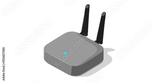 Wireless Router with Two Antennas Device.