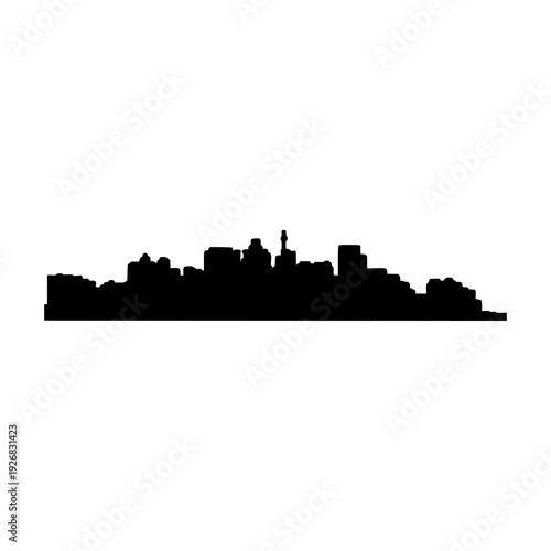 Durban South Africa skyline silhouette vector illustration