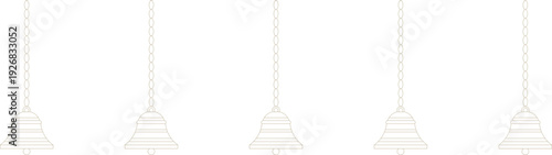 Monoline Indian Hanging Bell Design Element