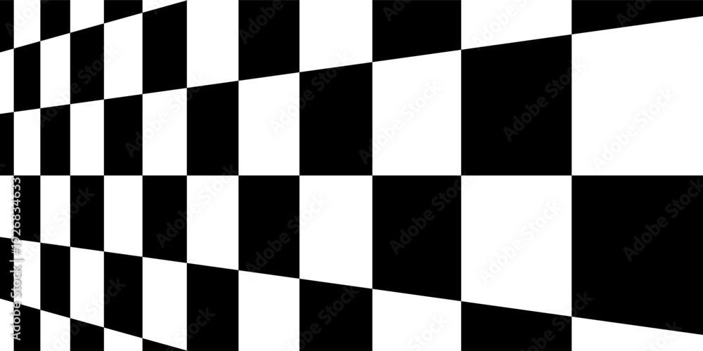 Obraz premium Black and white checkered seamless pattern. Endless background. Racing flag texture