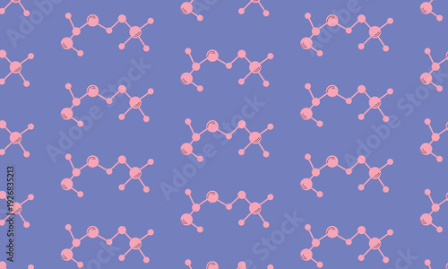 Medical Laboratory Pattern Background with DNA Helix Chain, Genetics Science Concept