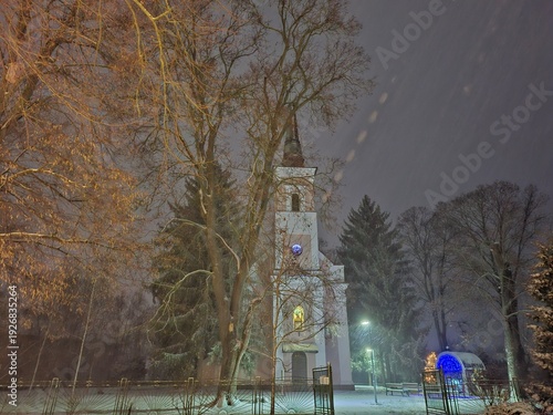 church in winter