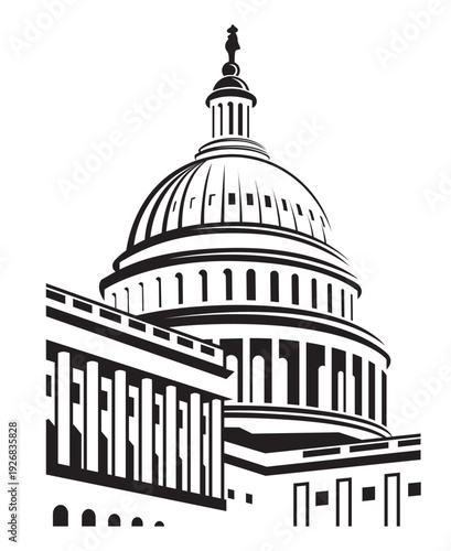 United States Capitol building icon in Washington DC