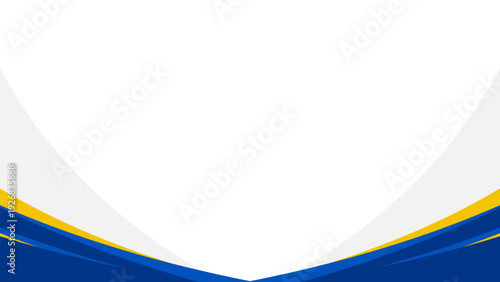 Abstract blue and yellow curved waves with smooth layered shapes. Professional modern background ideal for corporate presentation, banner, website header, and branding materials.