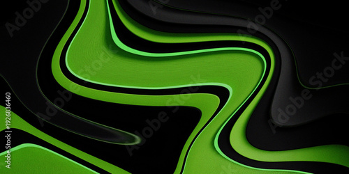 Abstract Neon Liquid Wave Background with Smooth Flowing Curves and Vibrant Gradient Colors