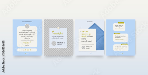 Testimonials Template for Product & Customer Testimonials, Reviews & Star Ratings with Comments