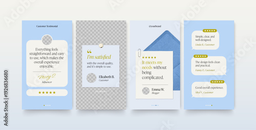 Testimonials Template for Product & Customer Testimonials, Reviews & Star Ratings with Comments