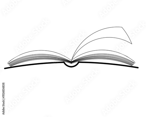 open book isolated on transparent background