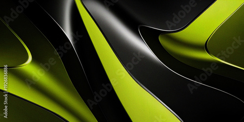 Abstract Neon Liquid Wave Background with Smooth Flowing Curves and Vibrant Gradient Colors