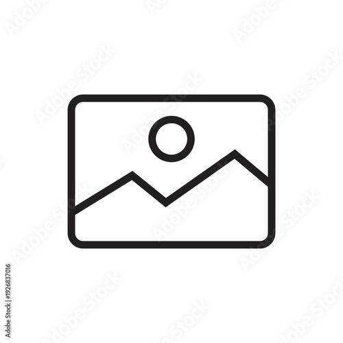 Image Gallery and Media Content Optimization Line Icon