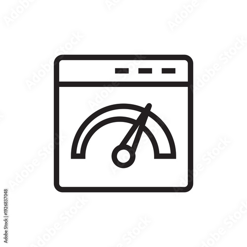 Website Speed Performance and SEO Audit Line Icon