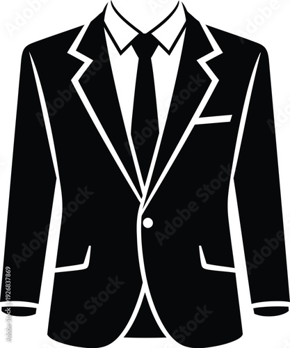 Formal suit jacket and tie. 
