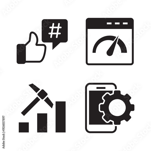 SEO and Digital Marketing Solid Icon Collection 09