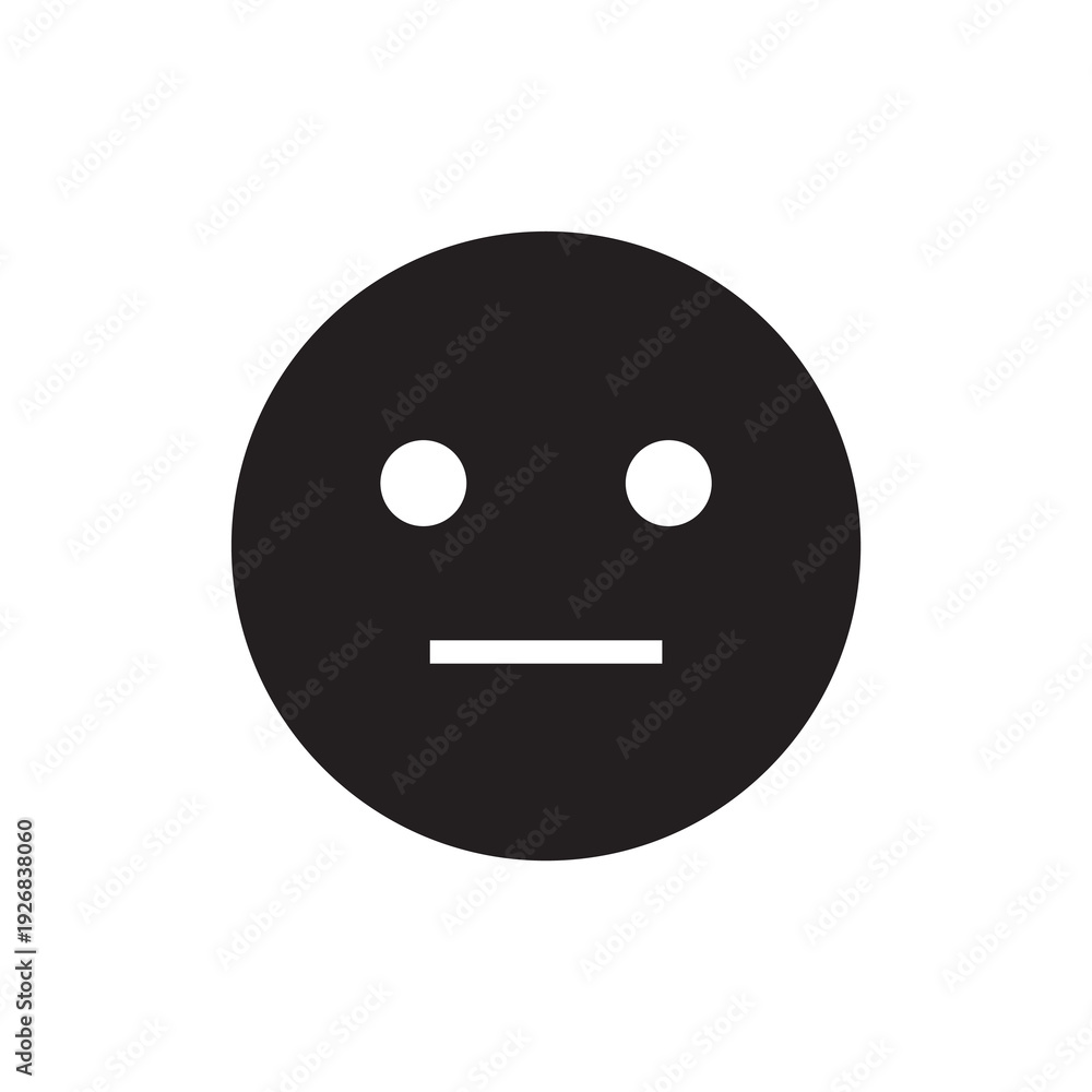 Fototapeta premium Neutral Customer Rating and Feedback Survey Solid Icon