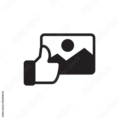 Image Like Engagement and Visual Popularity Solid Icon