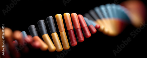 Abstract dna helix capsule pill strand pharmaceutical concept medicine