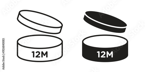 12M icon. Perfect for app and web interfaces, marketing, etc.