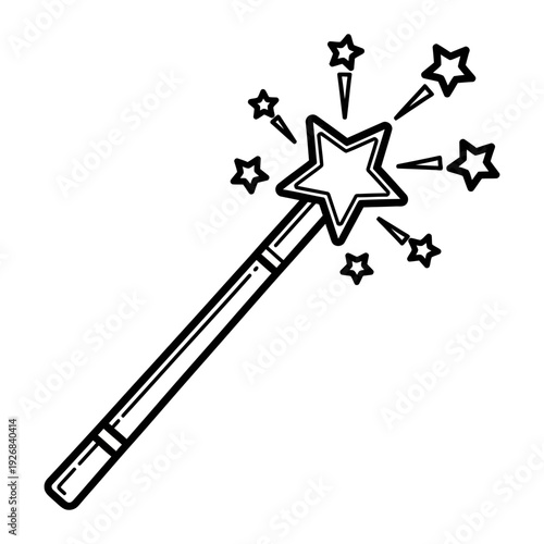 A magic wand with a star on the end