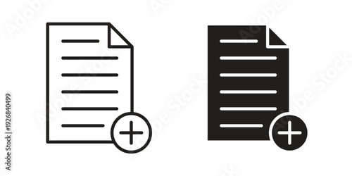 Add document icon. Perfect for app and web interfaces, marketing, etc.
