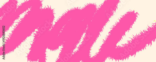 Abstract pink grunge background with bold fuzzy brush strokes on a cream backdrop. Trendy textured backdrop for posters, covers, social media, packaging, web headers, ads, and modern branding layouts.