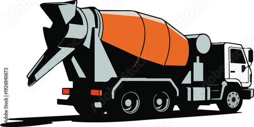 Construction vehicle colorful flat vector illustration for business, industry and engineering designs