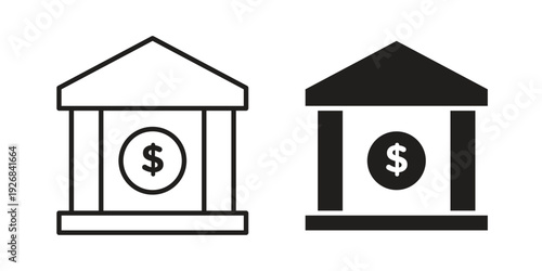 Bank icon. Perfect for app and web interfaces, marketing, etc.