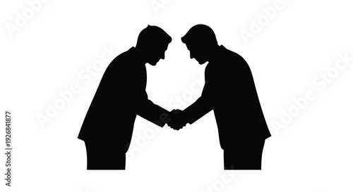 Two men shaking hands a powerful business connection silhouette