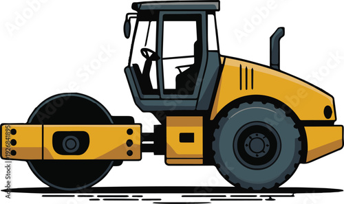 Construction vehicle colorful flat vector illustration for business, industry and engineering designs