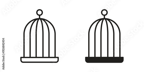 Bird cage icon. Perfect for app and web interfaces, marketing, etc.