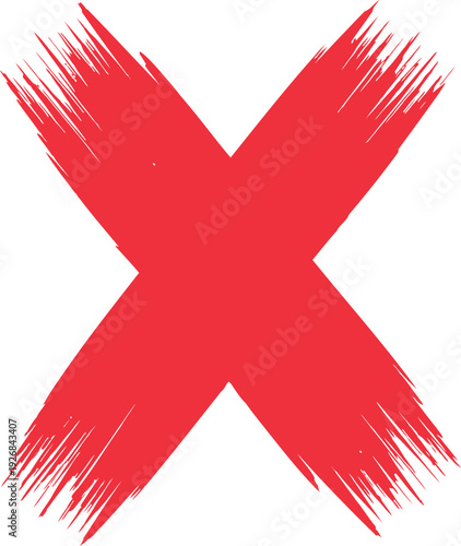 Red x mark vector icon