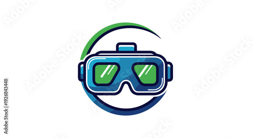 Diving Mask Icon Graphic Illustration Design.