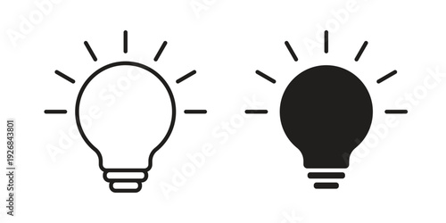 Bulb icon. Perfect for app and web interfaces, marketing, etc.