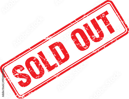 Sold out stamp vector icon