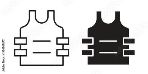 Bulletproof vest icon. Perfect for app and web interfaces, marketing, etc.