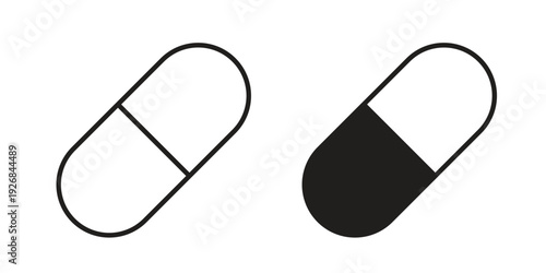 Capsule icon. Perfect for app and web interfaces, marketing, etc.