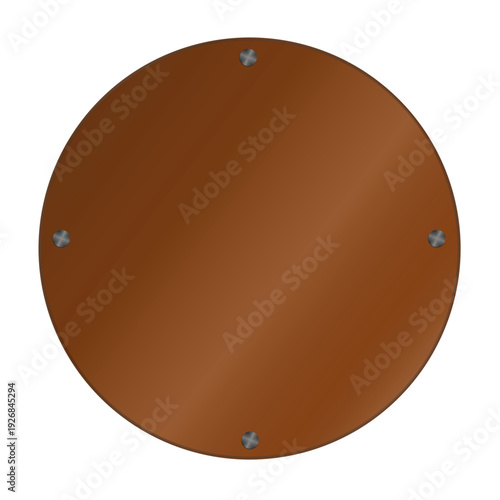 Plaque de verre ronde orange