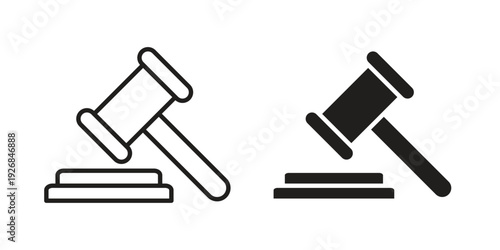 Court decision icon. Perfect for app and web interfaces, marketing, etc.