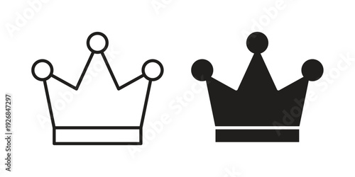 Crown icon. Perfect for app and web interfaces, marketing, etc.