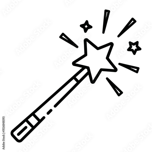 A magic wand with a star on the tip