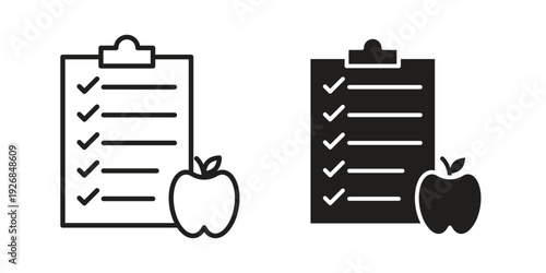 Diet plan icon. Perfect for app and web interfaces, marketing, etc.