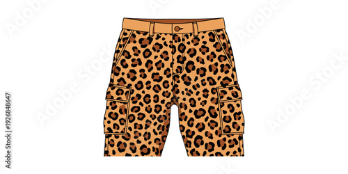 Stylish leopard print shorts with an elastic waistband for casual summer wear.