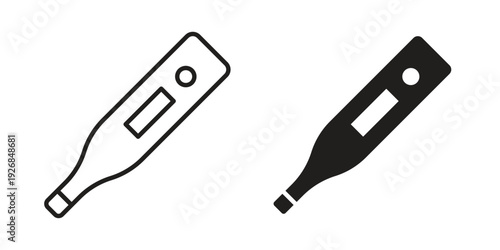 Digital thermometer icon. Perfect for app and web interfaces, marketing, etc.