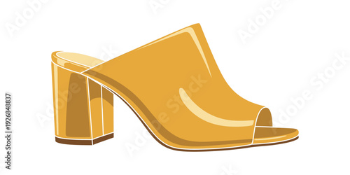 Elegant gold high-heeled sandal with a sleek wedge design and open toe