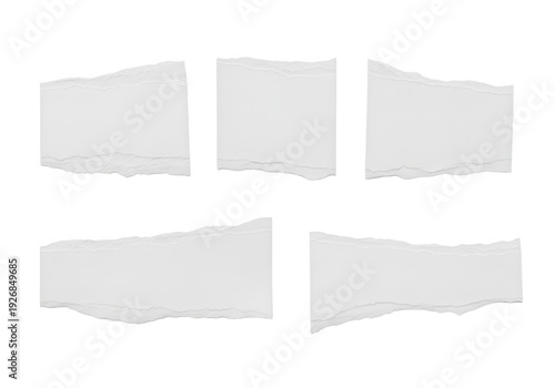 Wallpaper Mural A collection of five gray rectangular shapes arranged in two rows on a white background Torontodigital.ca